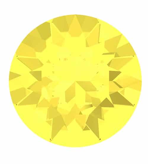 SWAROVSKI 1088 XIRIUS CHATON PP21 YELLOW OPAL FOILED